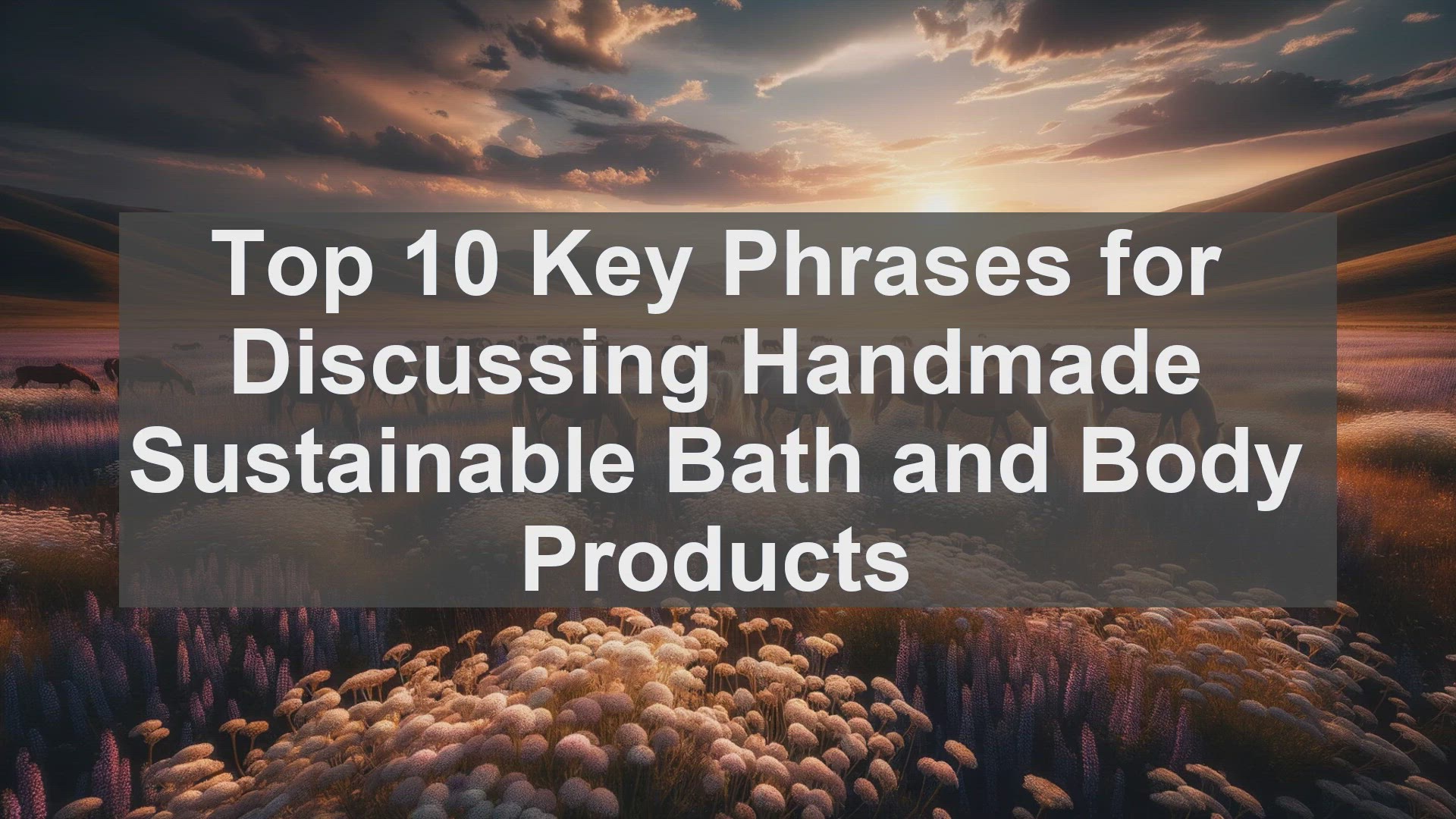 'Video thumbnail for Top 10 Key Phrases for Discussing Handmade Sustainable Bath and Body Products'