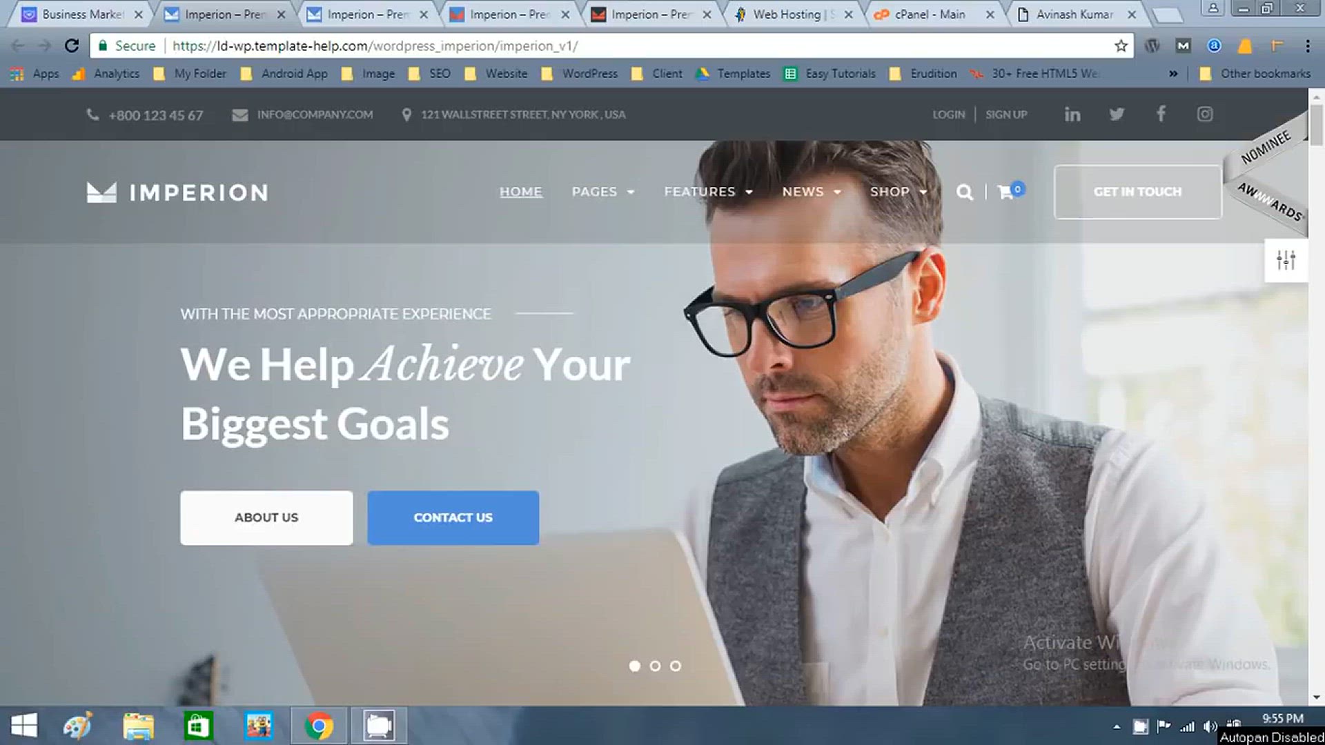 'Video thumbnail for Make A WordPress Website  with Imperion Theme From TemplateMonster'