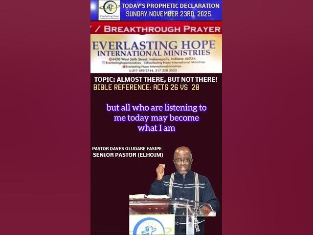 Video thumbnail for PROPHETIC DECLARATION