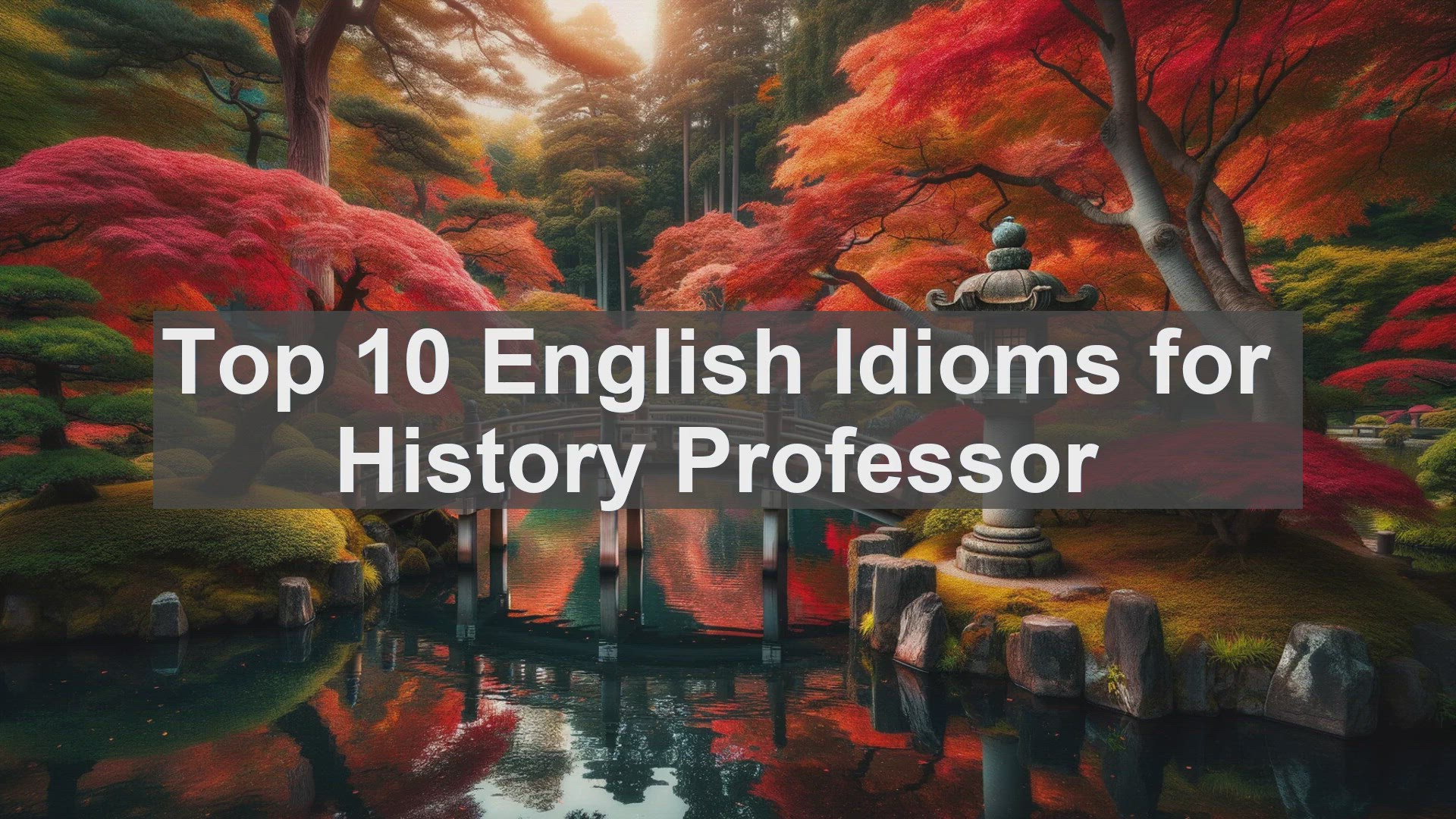 'Video thumbnail for Top 10 English Idioms for History Professor'