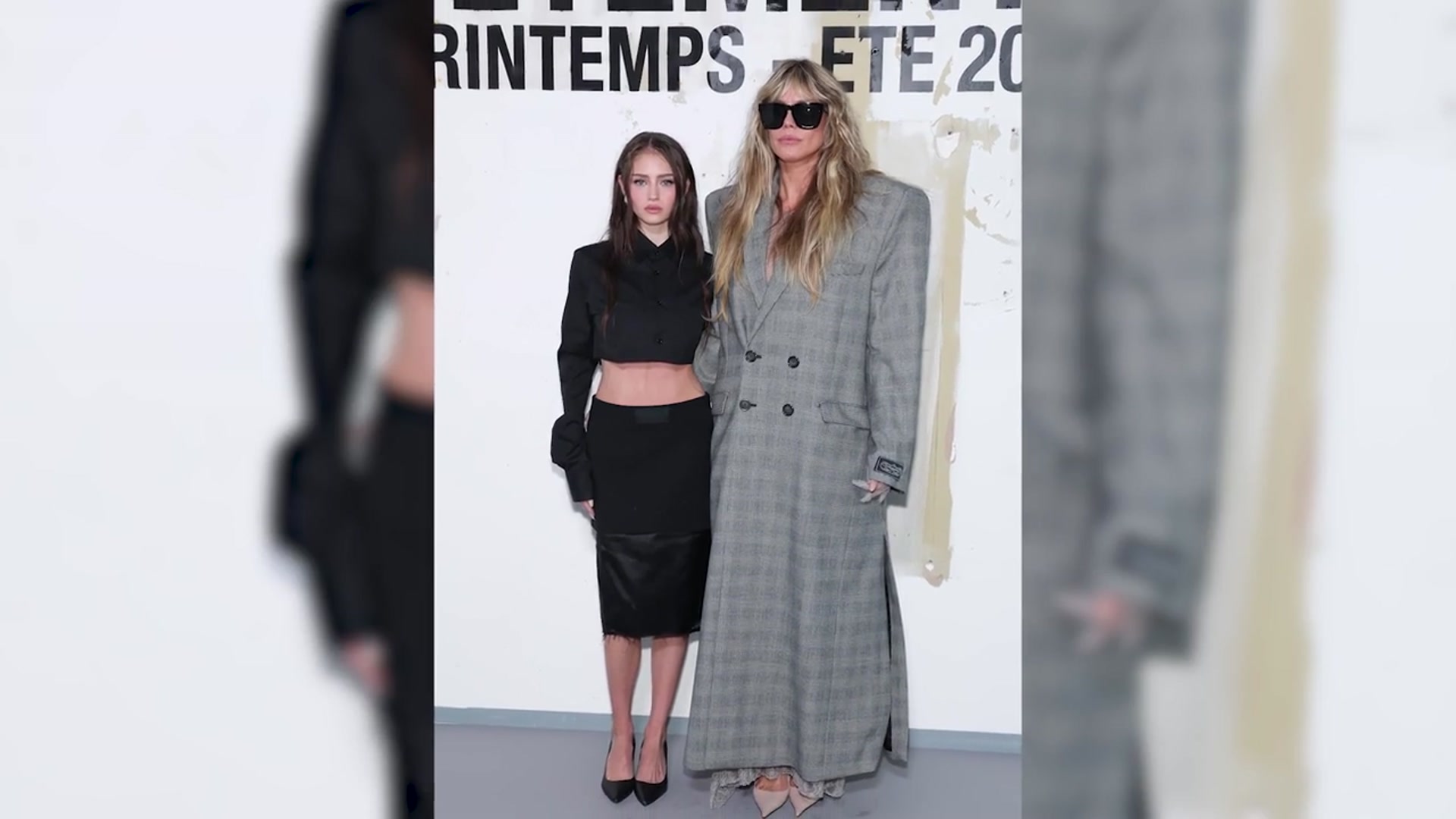 'Video thumbnail for Heidi Klum pairs completely see-through lace dress with a platinum grill at Vetements show during Paris Fashion Week'