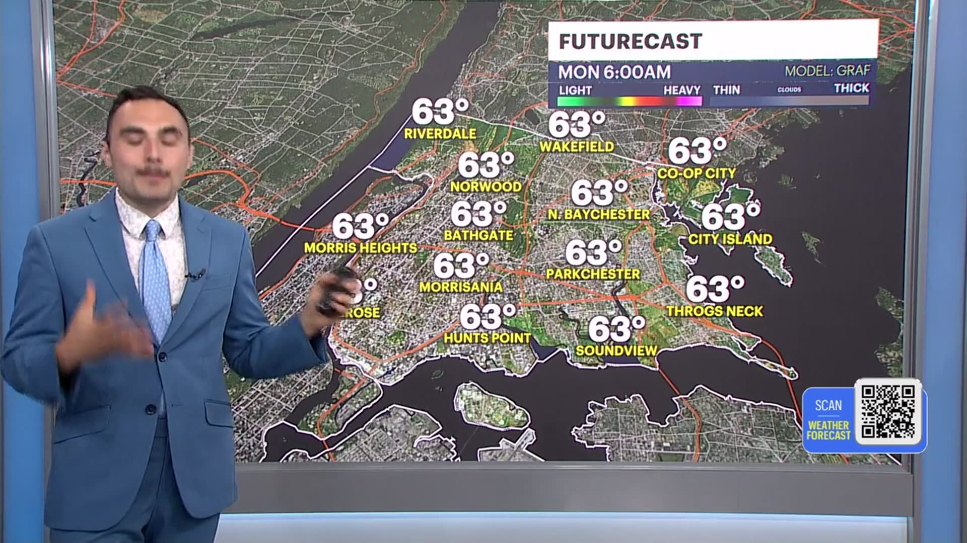 Video thumbnail for STORM WATCH: Rain and thunderstorm chances increase across The Bronx Monday 