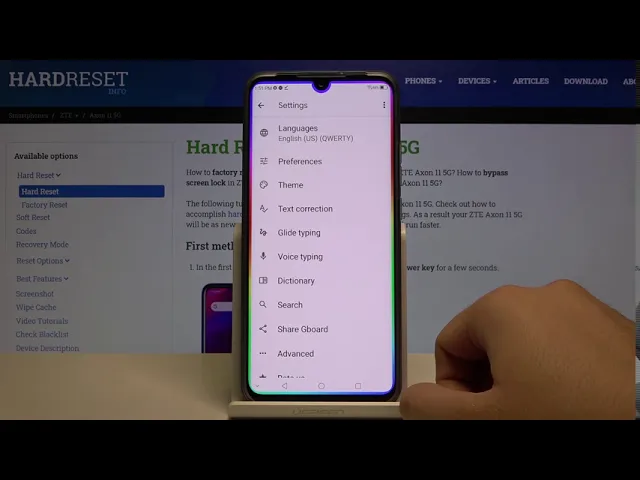 Video thumbnail for How to Enter Text Correction Options on ZTE Axon 11 5G - Word Correction Methods