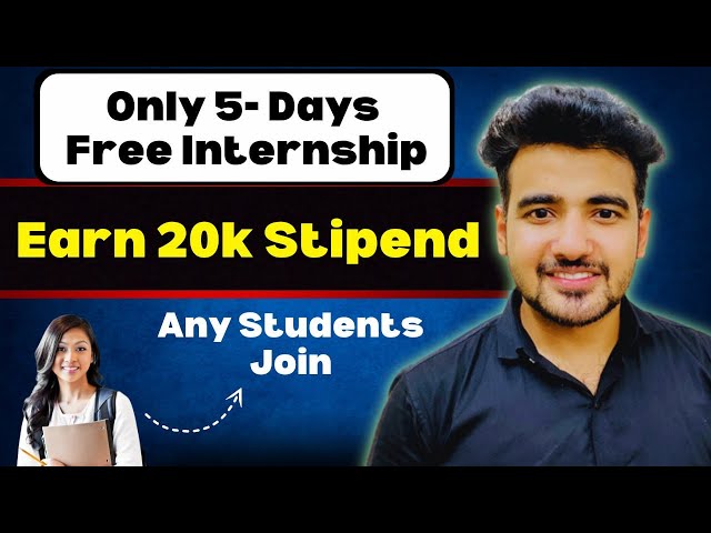 Video thumbnail for Only 5- Days Internships | Earn Rs.5000/Week | Work From Home Internship | Any College Student Apply