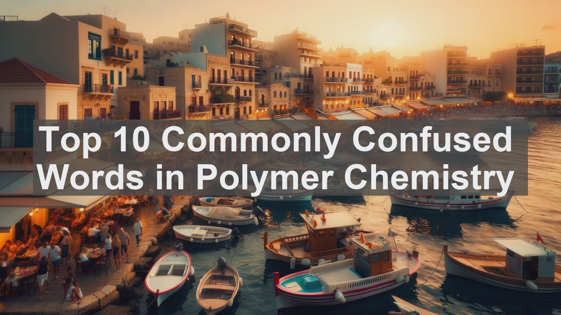 'Video thumbnail for Top 10 Commonly Confused Words in Polymer Chemistry'