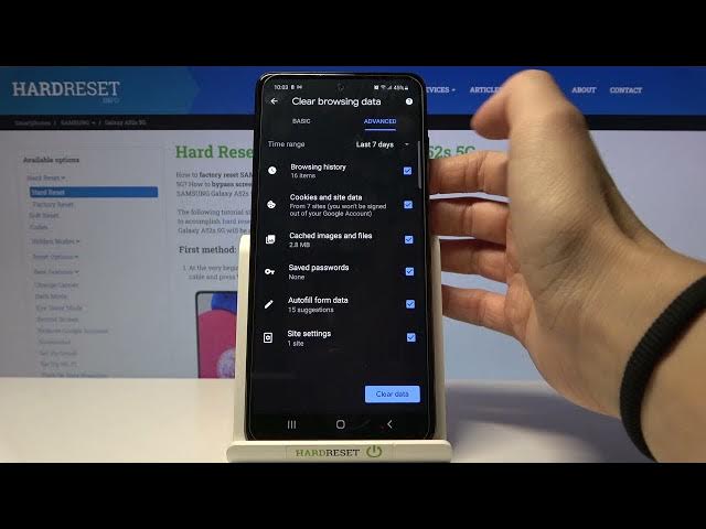 Video thumbnail for How to  Clear Browsing Data on SAMSUNG Galaxy A52s - Clear Browsing History