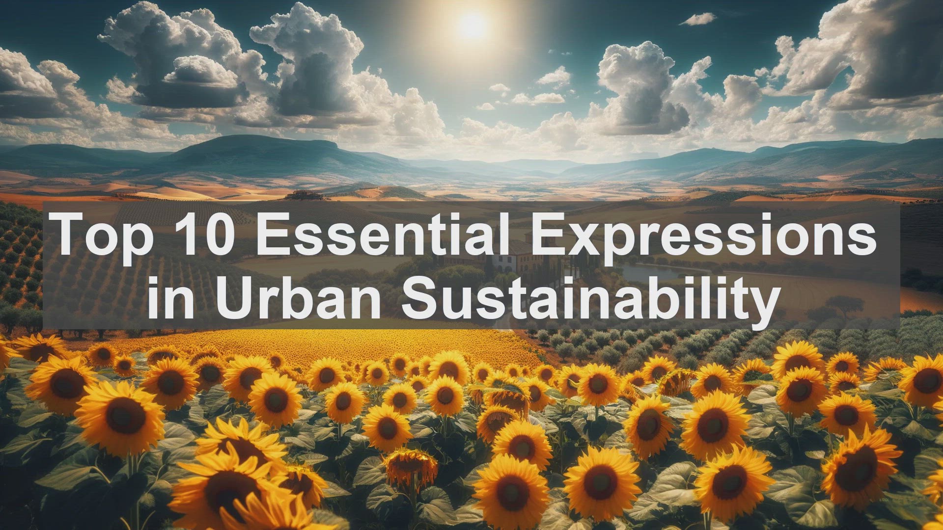 'Video thumbnail for Top 10 Essential Expressions in Urban Sustainability'