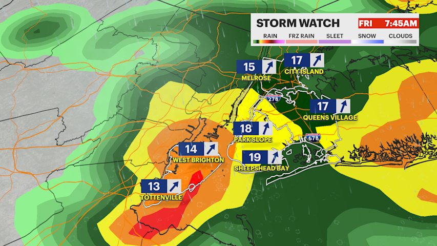 Video thumbnail for Temperature swings high and low through the weekend in Brooklyn with breezy storms ahead on Friday