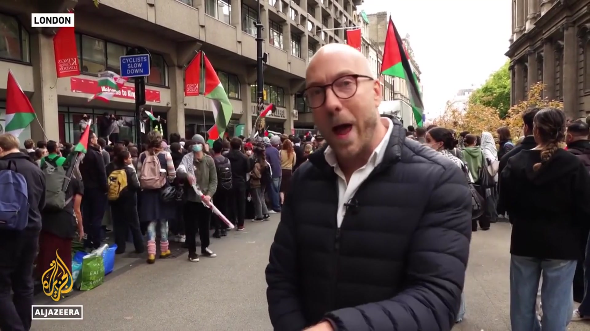 'Video thumbnail for UK university students defy Starmer's call to halt Pro-Palestine protests on October 7 anniversary'