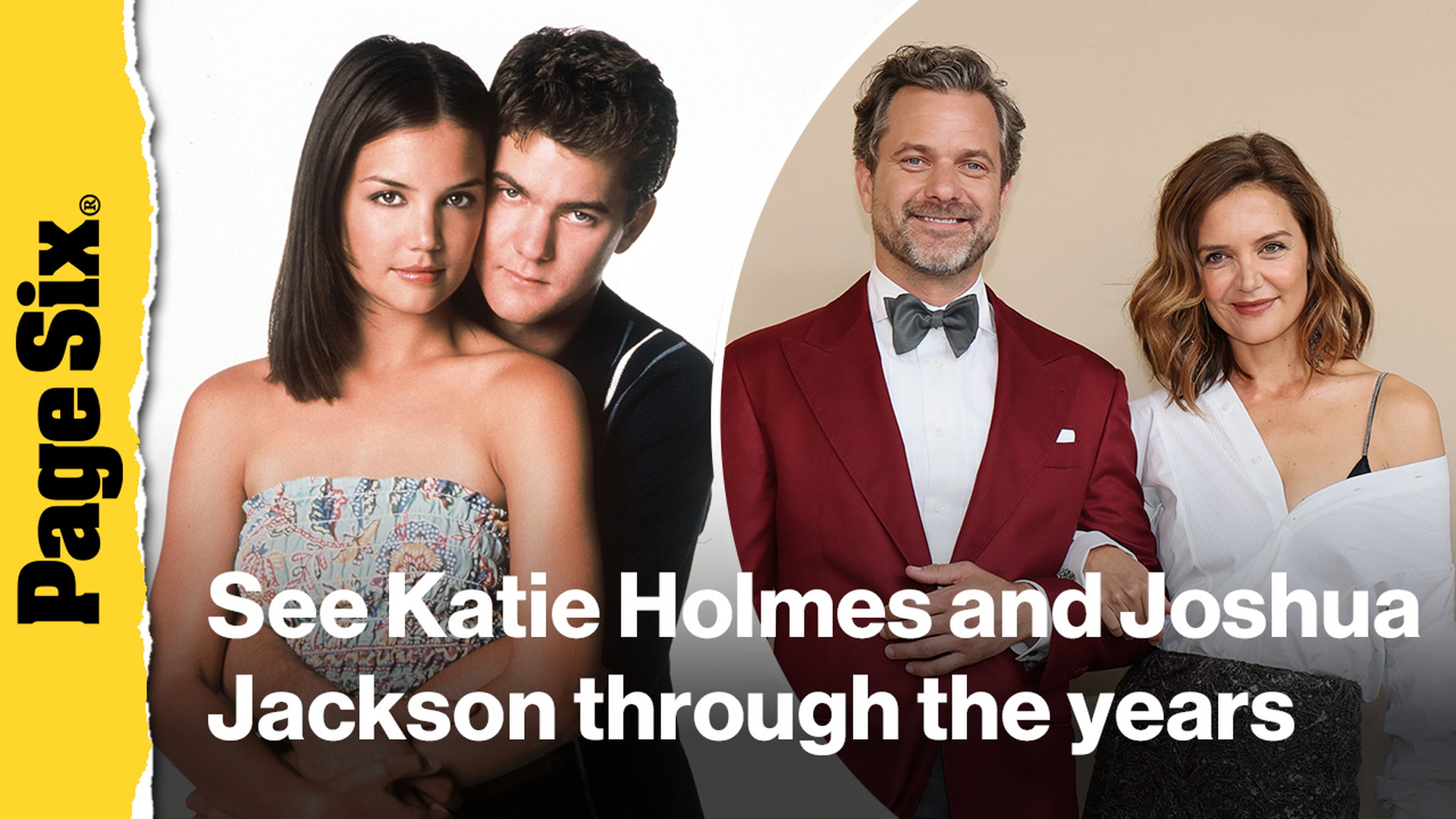 Video thumbnail for See Katie Holmes and Joshua Jackson through the years