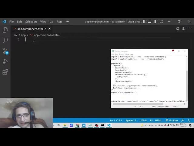 Video thumbnail for Angular 13 ngx-sharebuttons Example to Embed Material Theme Social Sharing Buttons in TypeScript
