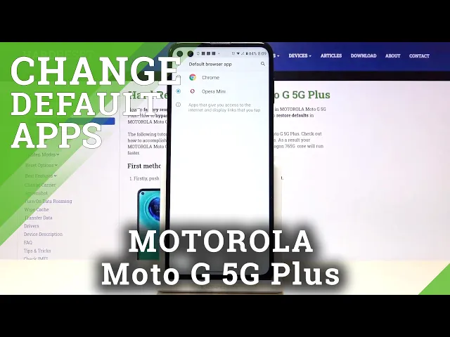 Video thumbnail for How to Set Up Chosen Browser as Default in Motorola Moto G 5G Plus - Access Default Apps