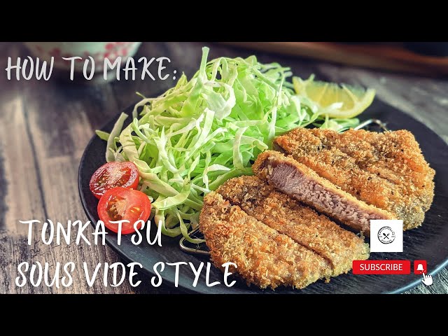 Video thumbnail for How to make Tonkatsu Japanese Pork Cutlet 豚カツ | Sous Vide Style | Easy tonkatsu sauce