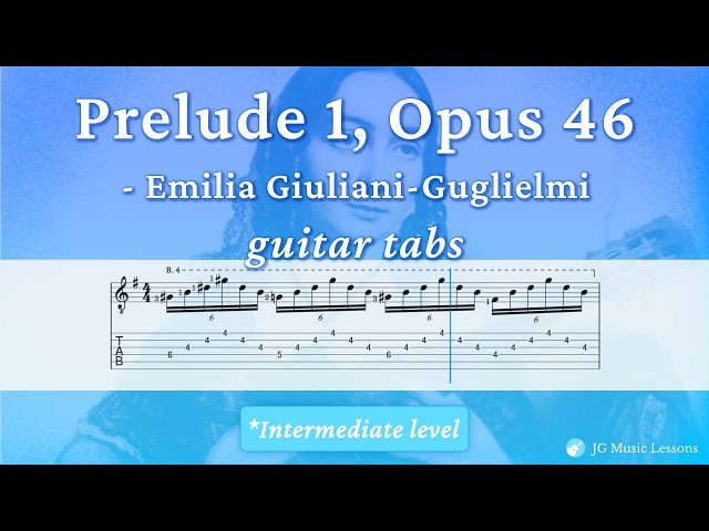 Video thumbnail for Prelude 1, Opus 46 by Emilia Giuliani-Guglielmi (guitar tabs) πΈ