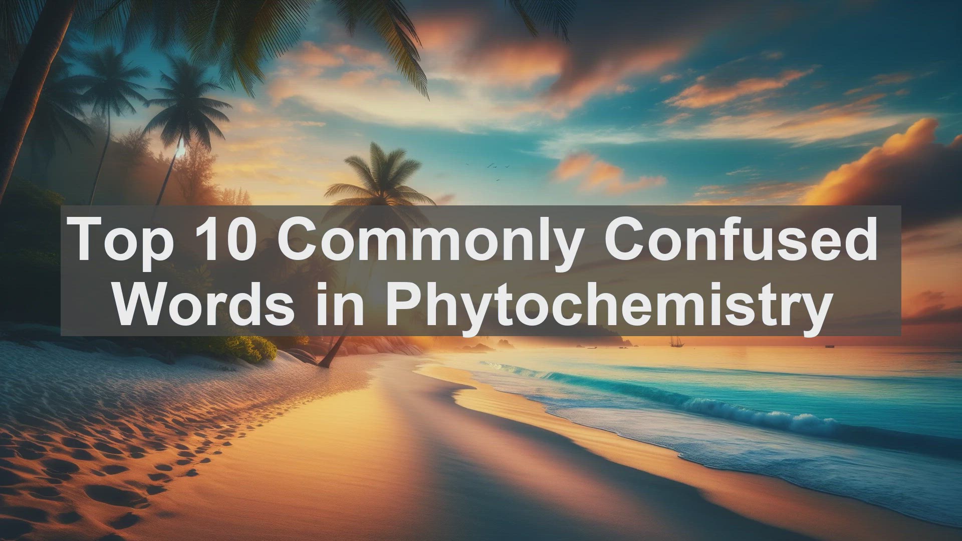 'Video thumbnail for Top 10 Commonly Confused Words in Phytochemistry'