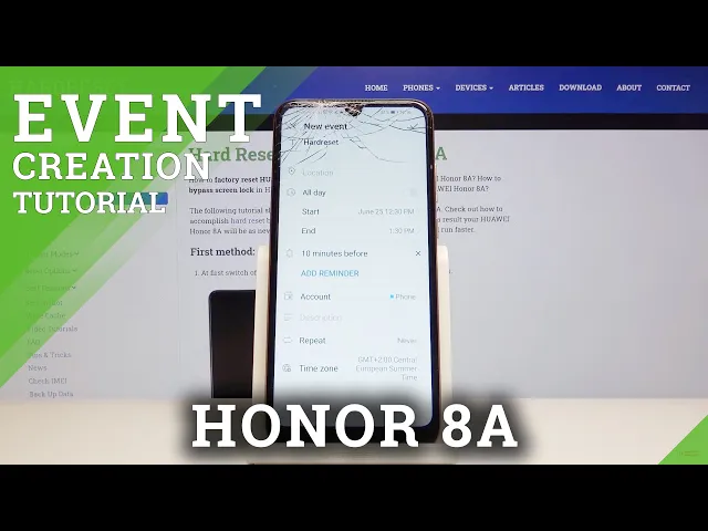 Video thumbnail for How to Add Event to Calendar in HONOR 8A – Set Up Reminder