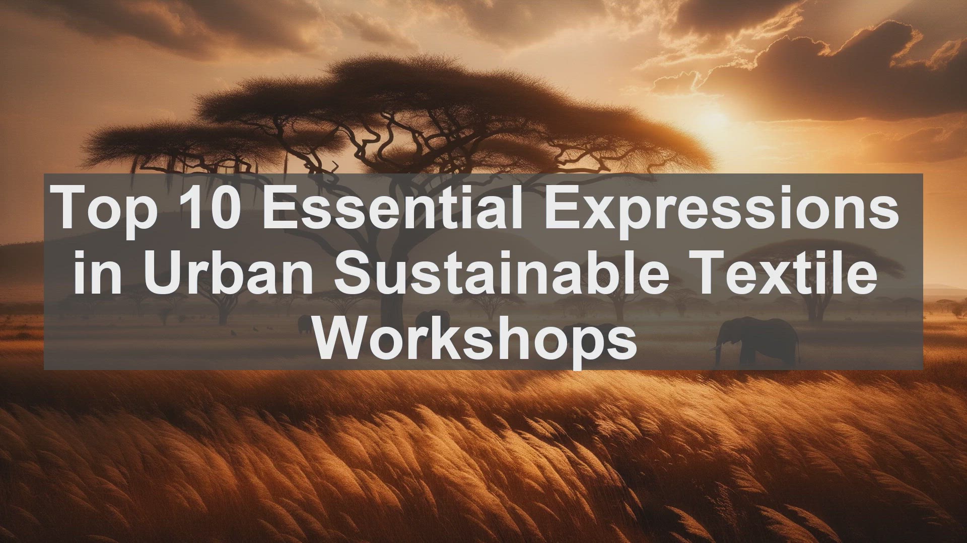 'Video thumbnail for Top 10 Essential Expressions in Urban Sustainable Textile Workshops'