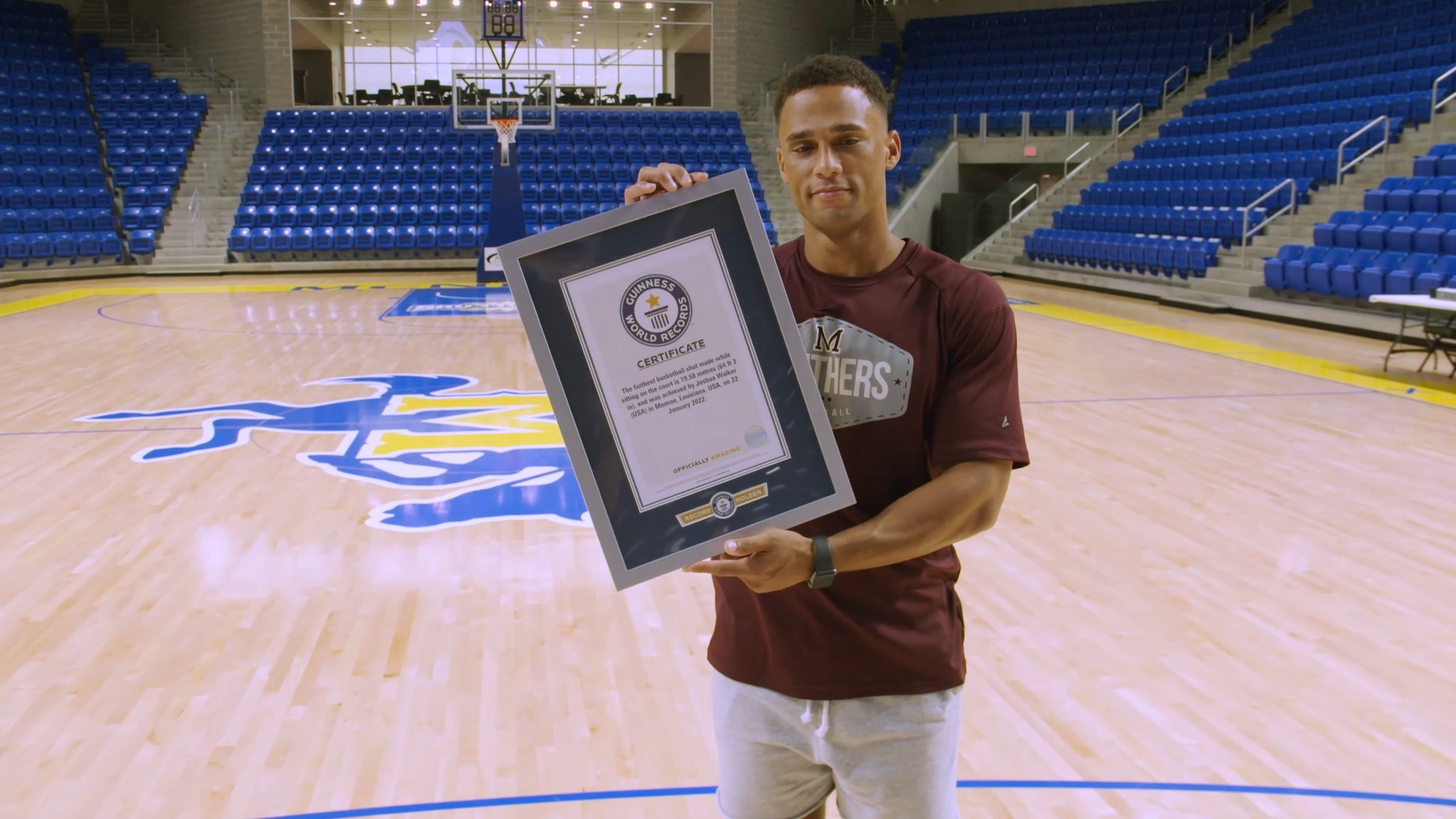 'Video thumbnail for World's Longest Basketball Shot Achieved'