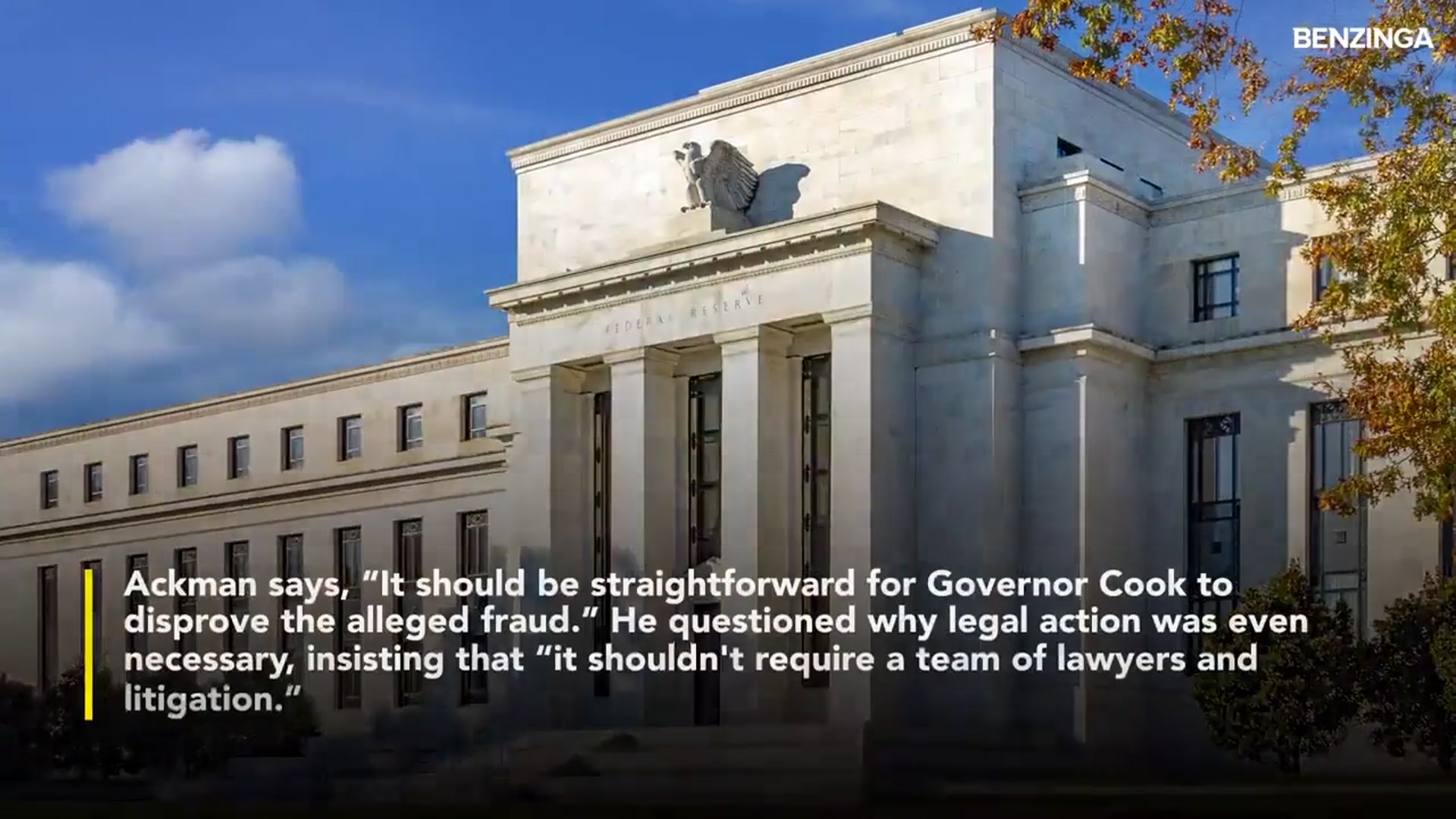 'Video thumbnail for Bill Ackman Demands Answers From Fed Governor Lisa Cook- Did She Commit 'Mortgage Fraud Or Not' — 'A Question Of Fact,''