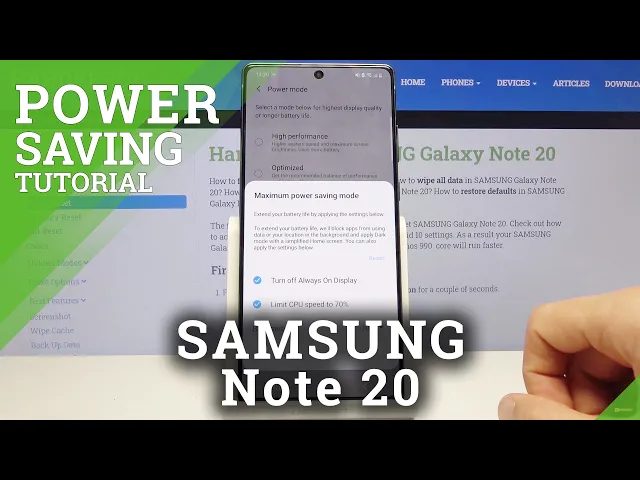 Video thumbnail for How to Allow Power Saving Mode in SAMSUNG Galaxy Note 20 – Extend Battery Life
