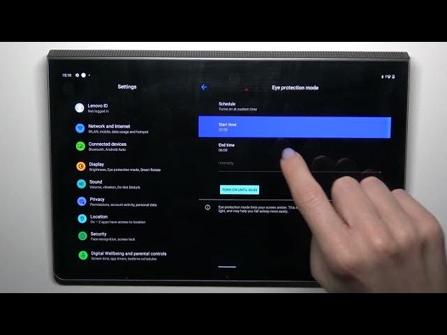 Video thumbnail for How to Set Up the Eye Protection Mode on a LENOVO Yoga Tab 11 - Night Light - Eye Comfort Mode