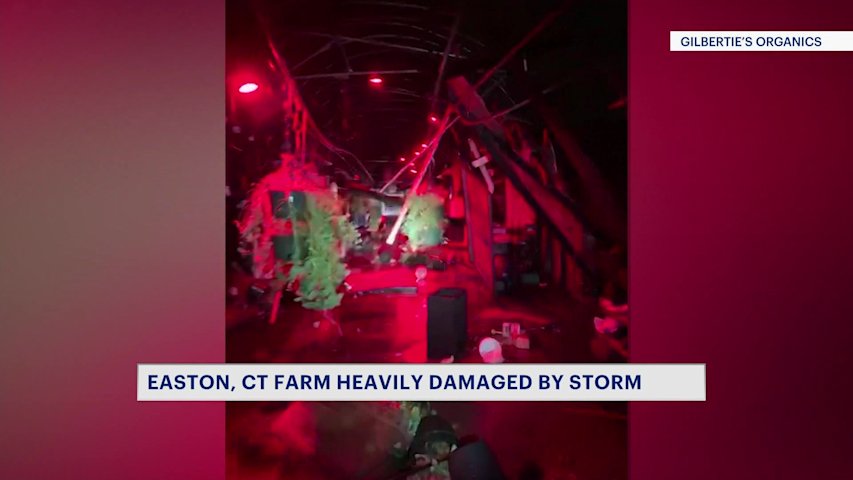 Video thumbnail for 'We're going to rebuild.' Easton farm heavily damaged by storm