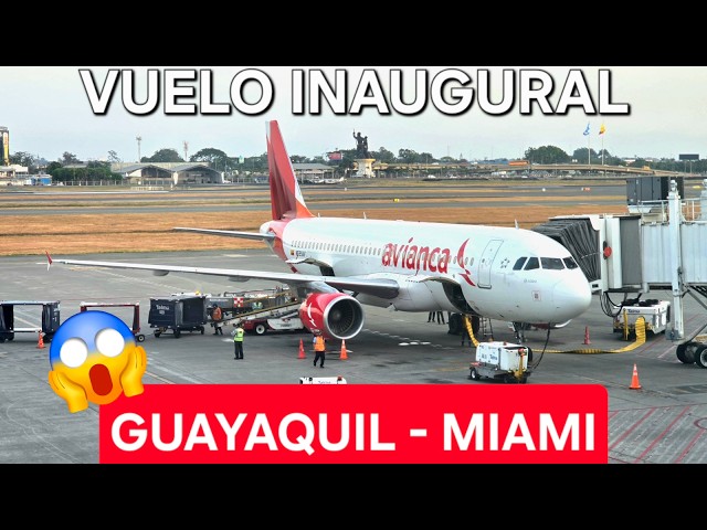 Video thumbnail for ¡HICIMOS HISTORIA! ✈️ Primer vuelo Guayaquil–Miami con Avianca Ecuador 😱 | Vuelo inaugural 🇪🇨🇺🇸