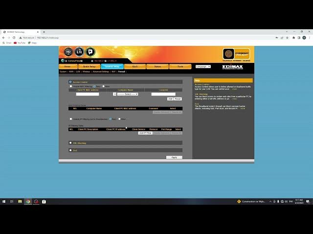 Video thumbnail for How to Enter Firewall Settings on EDIMAX LTE SIM Card Router Modem: Follow These Steps