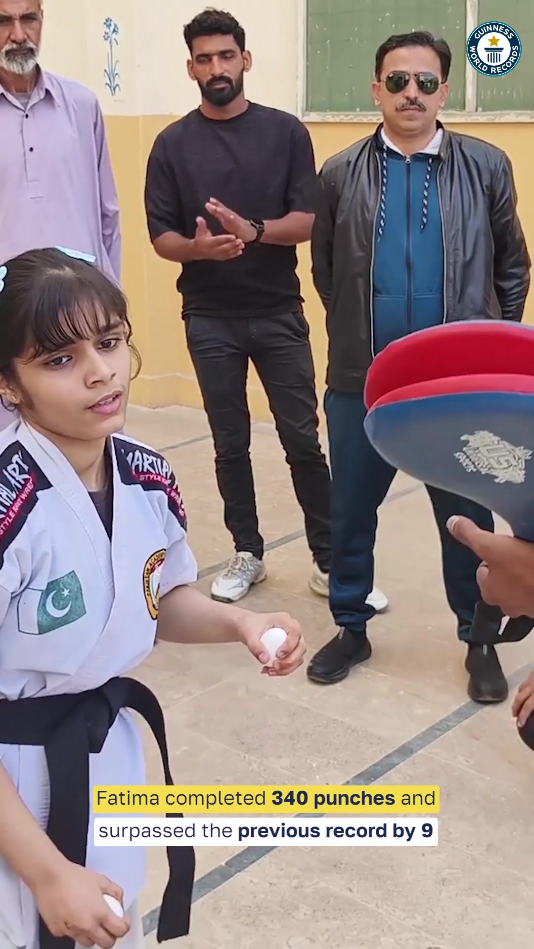 Video thumbnail for Most full extension punches in one minute while holding two eggs - 340 by Fatima Naseem