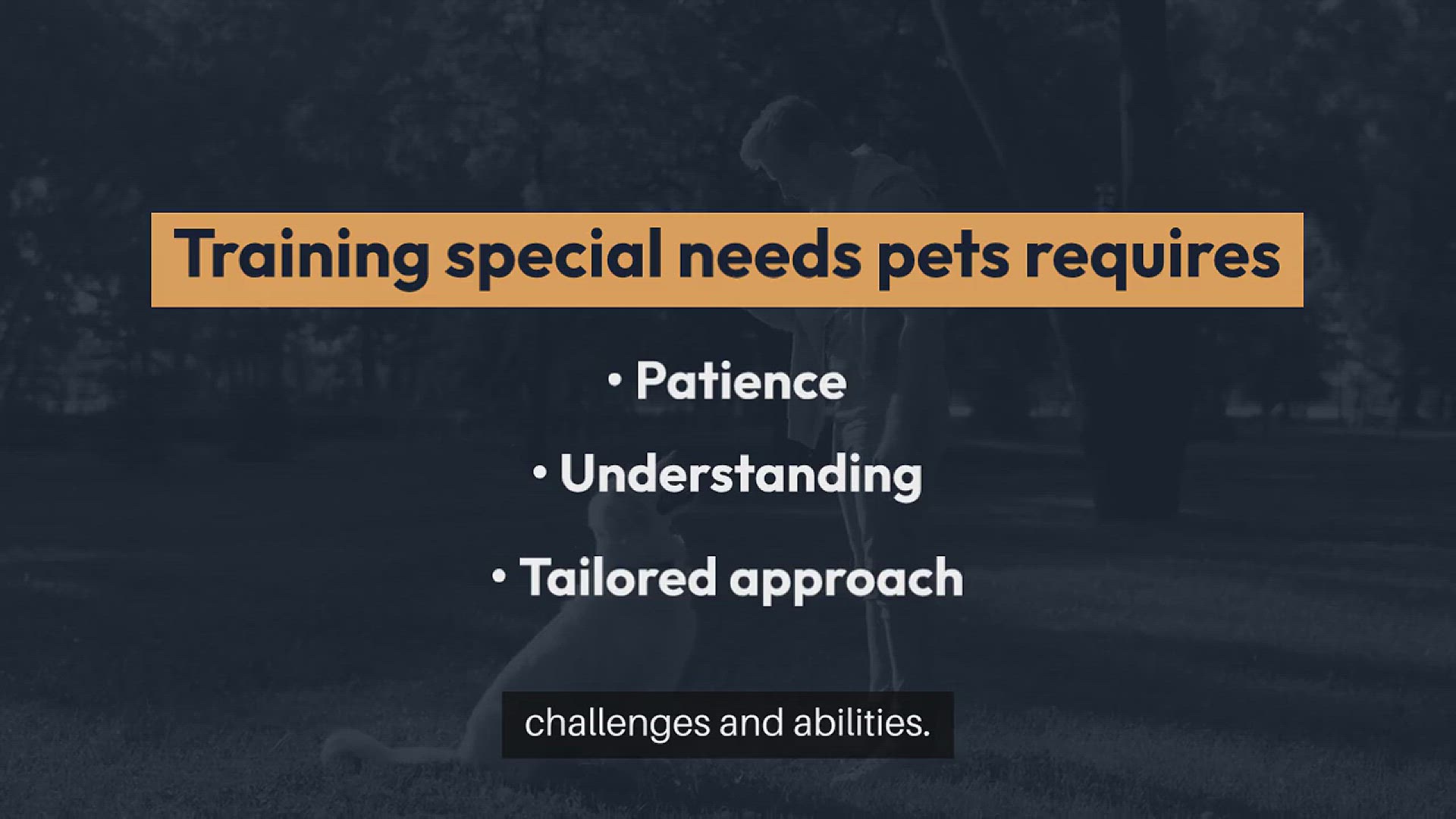 Video thumbnail for Training Special Needs Pets