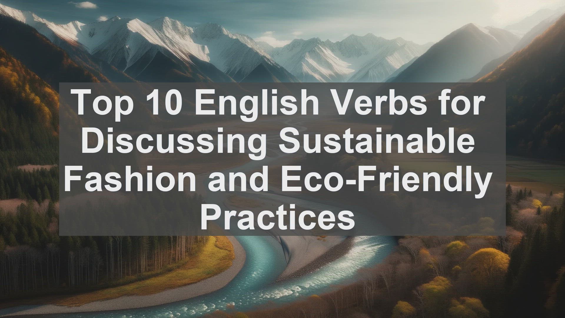 'Video thumbnail for Top 10 English Verbs for Discussing Sustainable Fashion and EcoFriendly Practices'