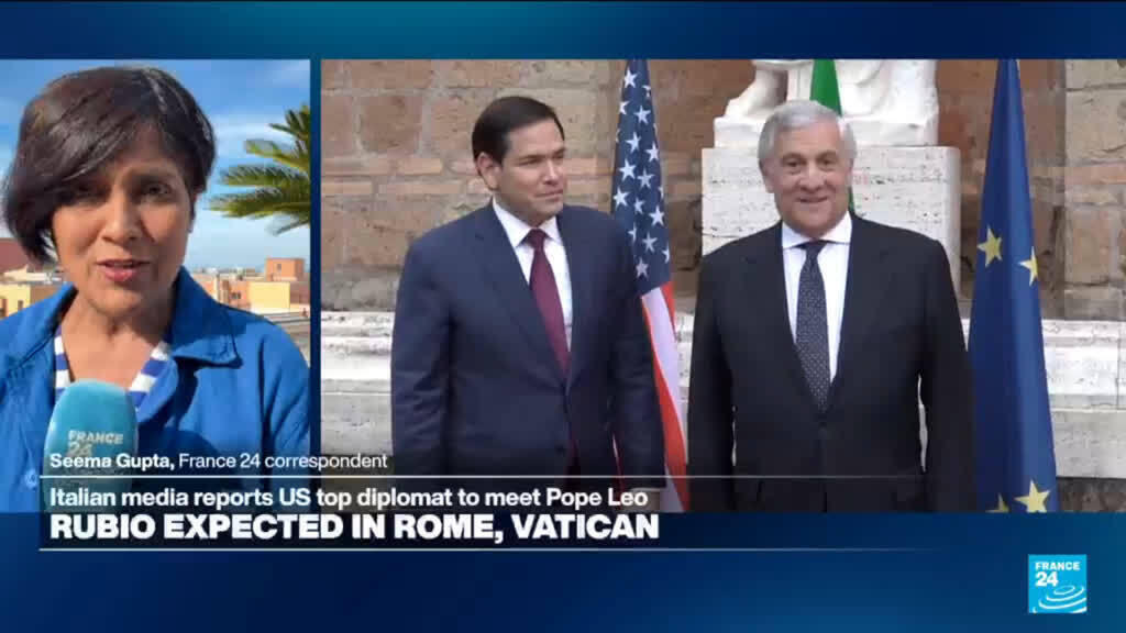 Video thumbnail for Italian media reports US top diplomat Rubio to meet Pope Leo