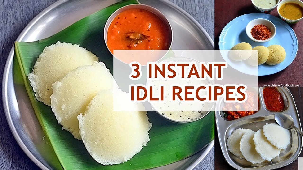 Video thumbnail for 3 Instant idli recipes -  How to make Instant Idli varieties without rice - Different Idli Recipes