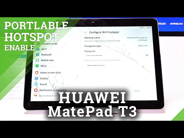 Video thumbnail for How to Share Wi-Fi in HUAWEI MediaPad T3 – Portable Hotspot