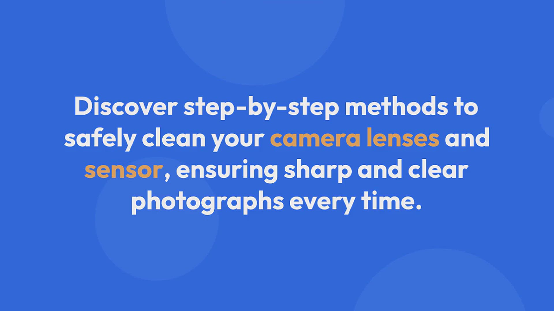 'Video thumbnail for How To Easily Clean Your Camera Lenses & Sensor'