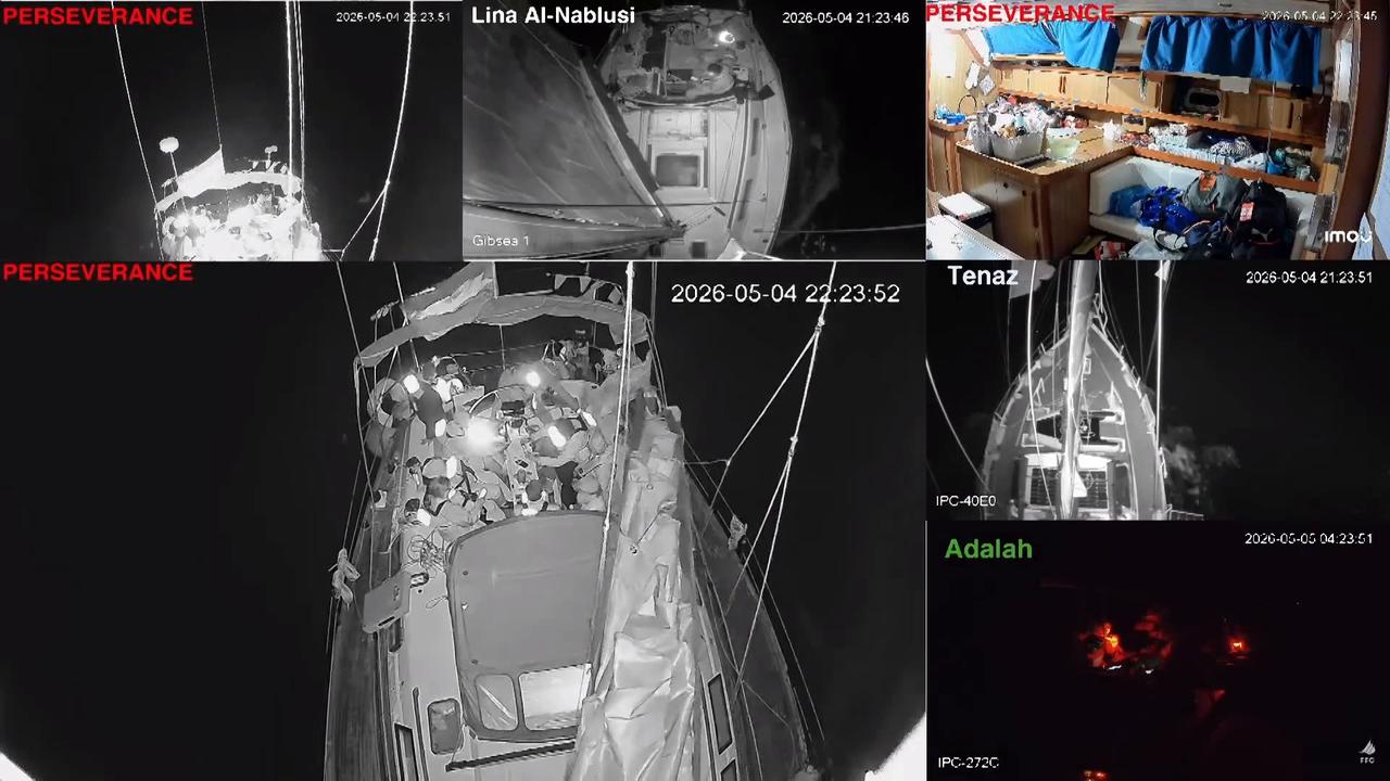 Video thumbnail for Greece: Gaza-bound humanitarian flotilla says Israeli forces attempting to intercept boats off coast of Greece.