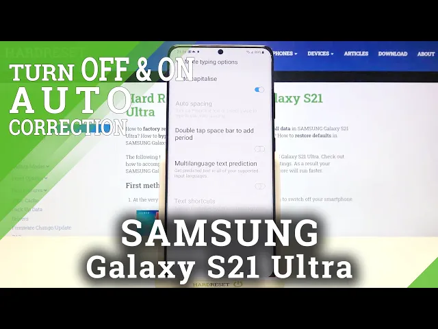 Video thumbnail for Samsung Galaxy S21 Ultra - How to Adjust Auto Correction?