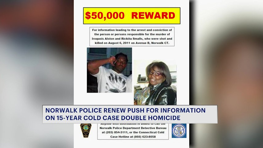 Video thumbnail for Norwalk police renew push for answers 15 years after double homicide