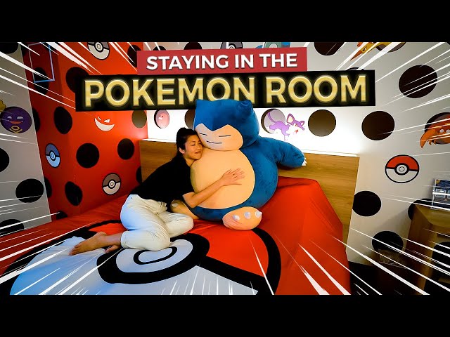 Video thumbnail for FINALLY! We stayed inside the Pokemon Room with a giant SNORLAX in TOKYO