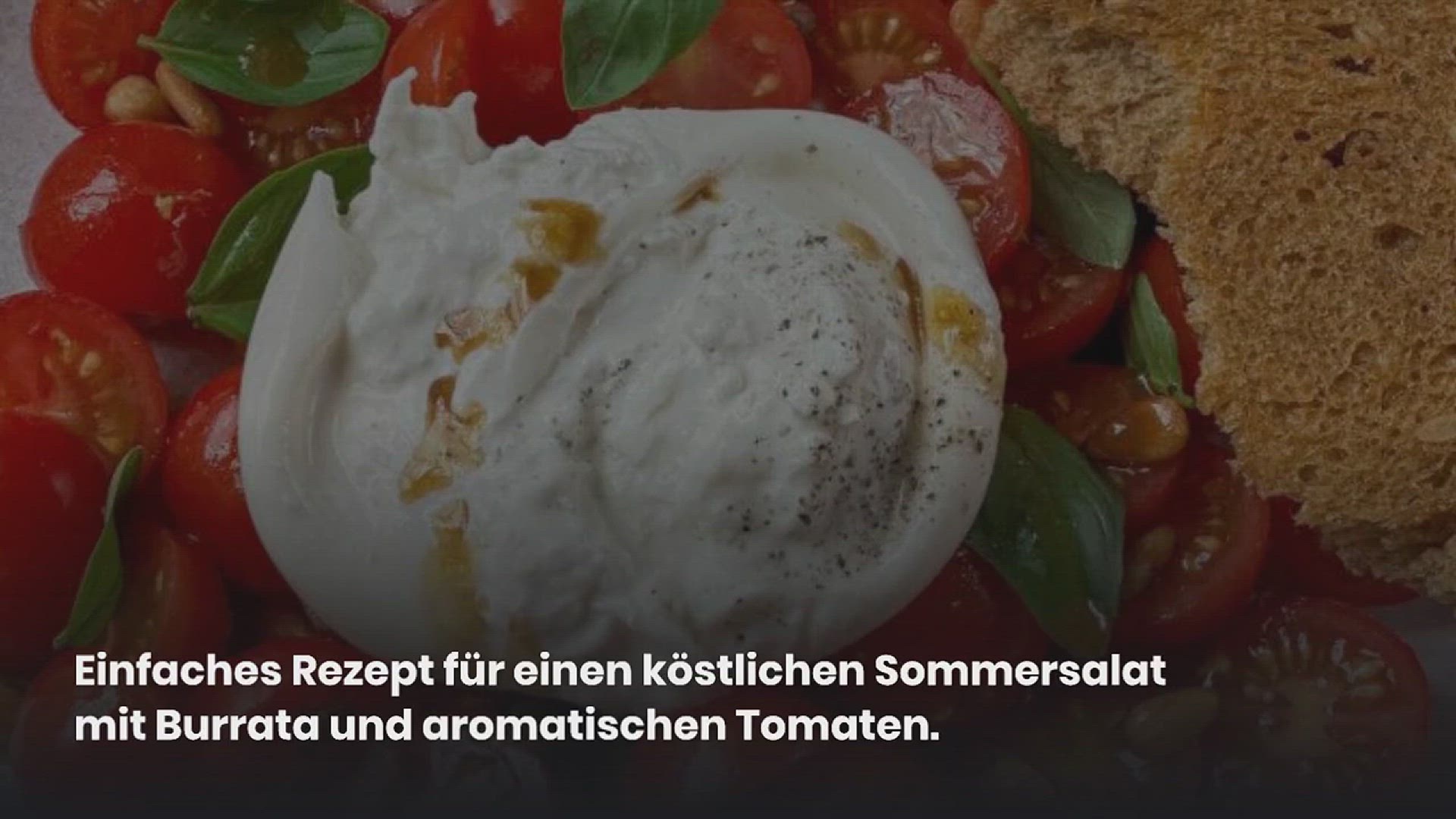 Video thumbnail for Tomatensalat mit Burrata und Pinienkernen – Mega leckeres Burrata Rezept