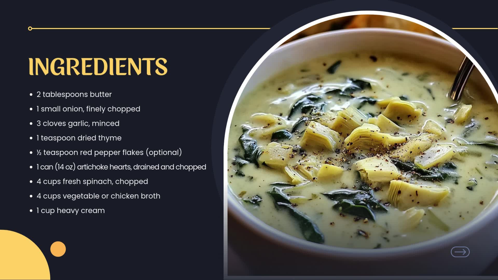 Video thumbnail for Creamy Spinach Artichoke Soup