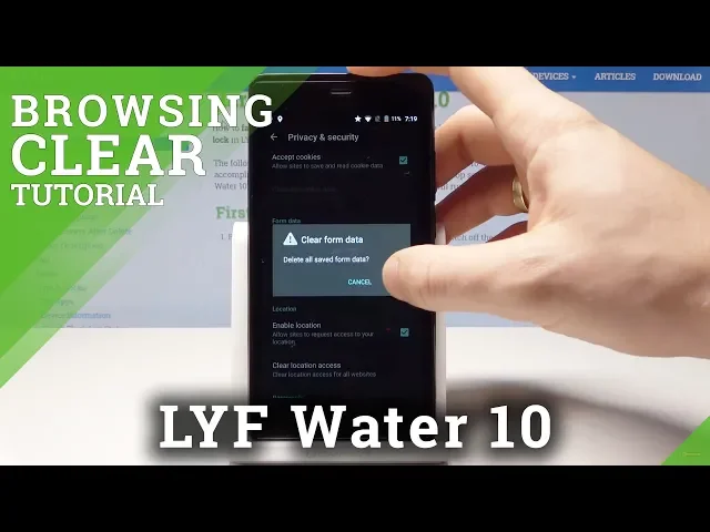 Video thumbnail for RESET LYF Water 10 BROWSER Data - How to Erase Browser History