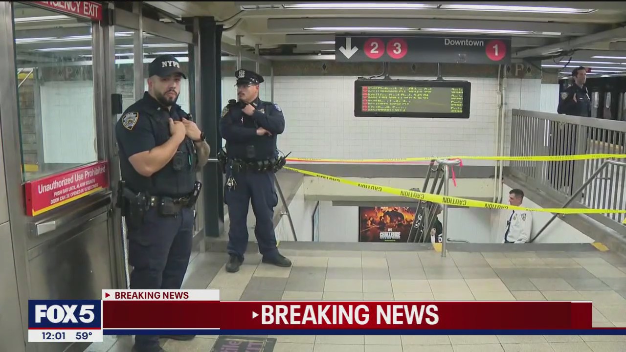 'Video thumbnail for Baby girl found with umbilical cord attached inside Penn Station'