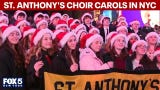 Video thumbnail for St. Anthony's choir carols in NYC