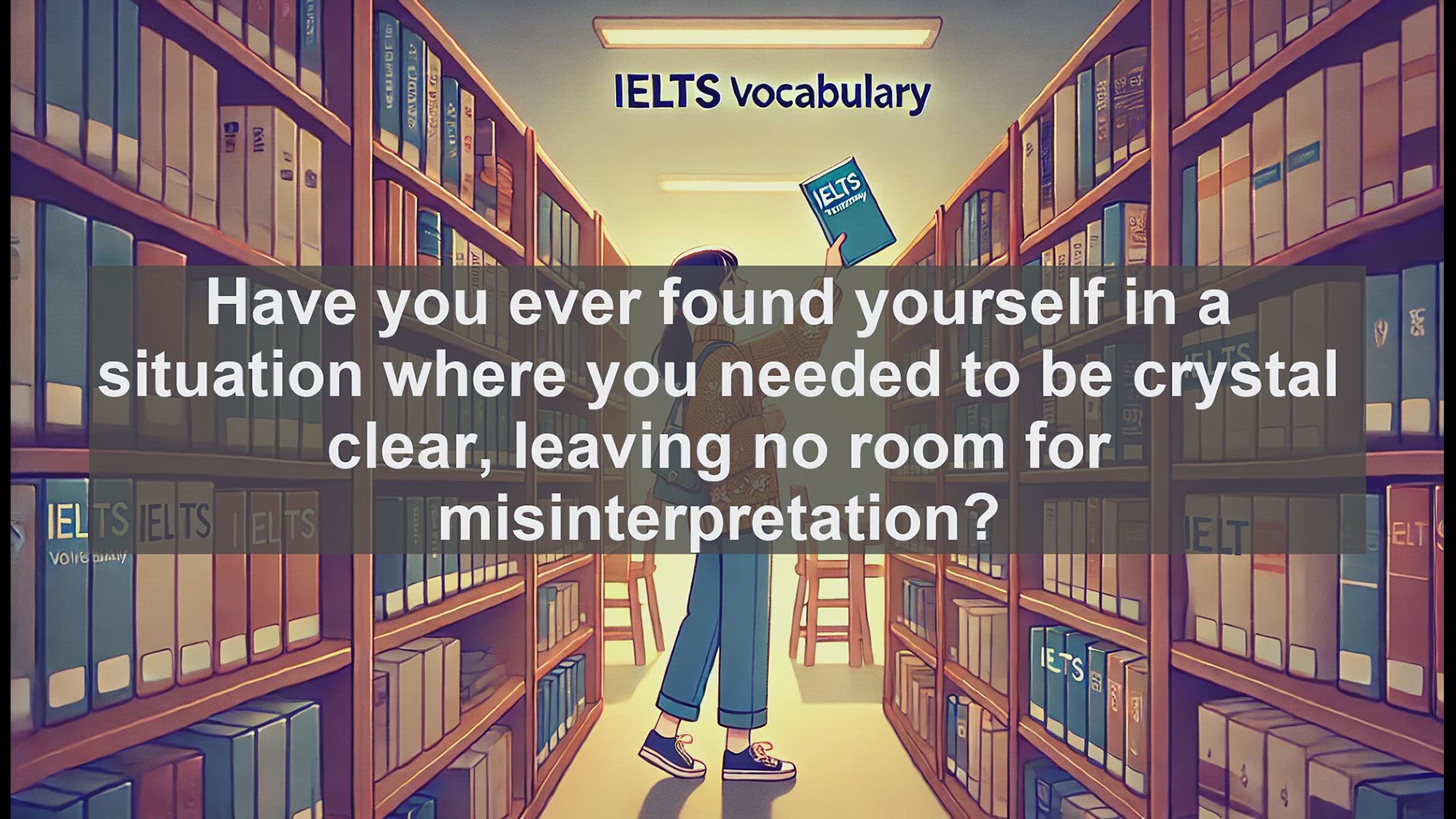 'Video thumbnail for 5000 Must Know IELTS 8.0 Vocabulary - Understanding 'Explicitly': Clarity in Communication'