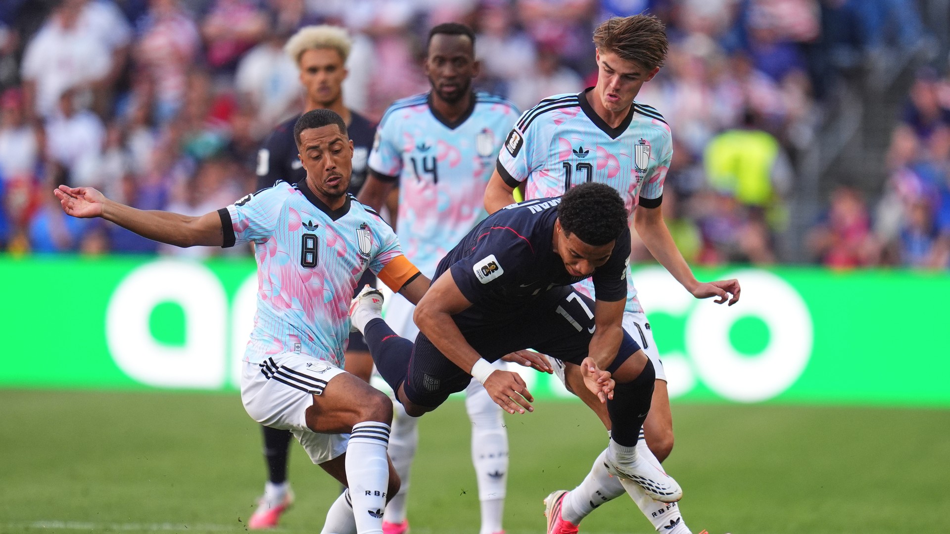 Video thumbnail for Following controversial red card, US falls 4-1 to Belgium in World Cup