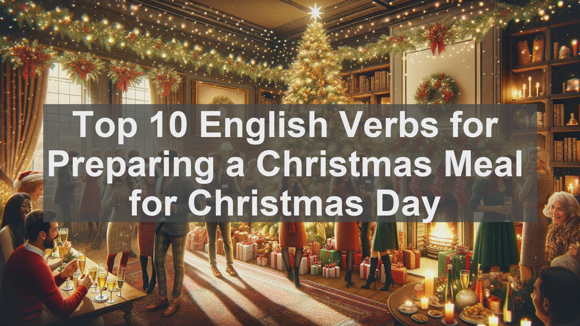 'Video thumbnail for Top 10 English Verbs for Preparing a Christmas Meal for Christmas Day'