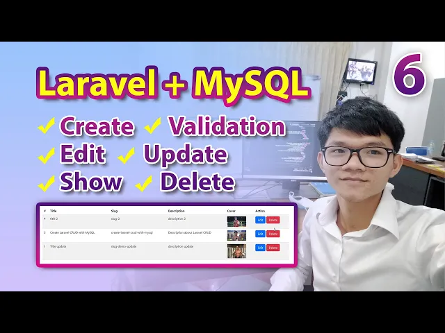 Video thumbnail for Part6 |  Edit Data In books Table using Laravel | Speak Khmer