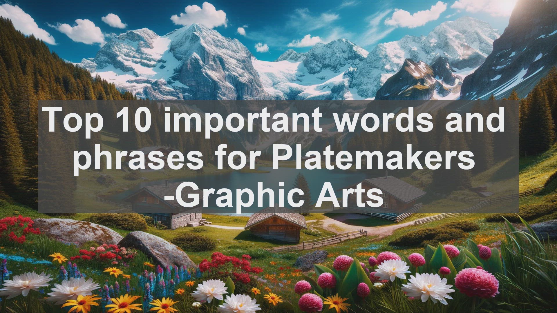 'Video thumbnail for Top 10 important words and phrases for Platemakers Graphic Arts'