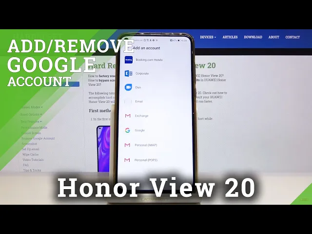 Video thumbnail for How to Add Google Account in Honor View 20 – Remove Google User